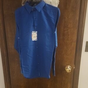 Robert Graham Linen and Cotton Classic Blue Shirt